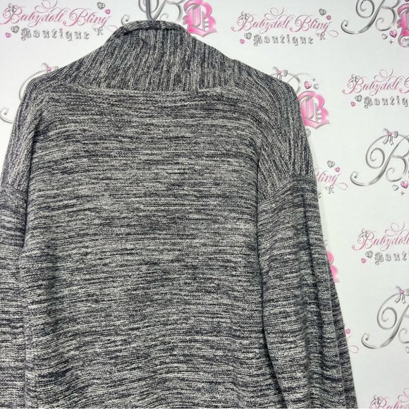 Columbia cardigan knitted heathered grey flowy with pockets warm cozy - Picture 6 of 8